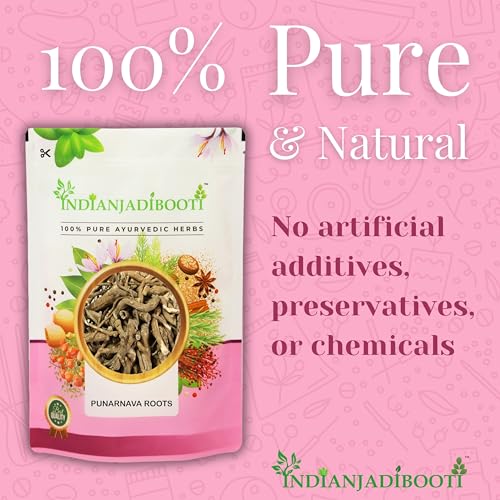 Image of IndianJadiBooti Punarnava Boerhavia Diffusa | Supports Kidney Health & Water Balance | Punarnava Churna For Urinary Wellness & Swelling Relief | With Boerhavia Diffusa Roo - 100g Pack