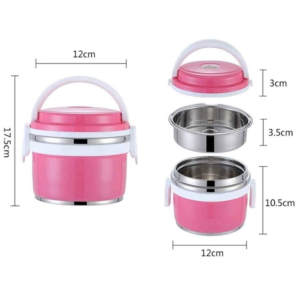Fiambrera, Fiambrera térmica de acero inoxidable, Contenedor de alimentos con aislamiento de doble capa Frasco 1L A prueba de fugas Bento Box Sopa Frascos de almuerzo para comida caliente Disfrute d
