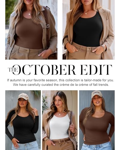 3 Pack Women's Plus Size Shirts Tops Scoop Neck Long Sleeve Cotton Tee Slim Fitted Stretchy Casual Basic Fall Blouse2