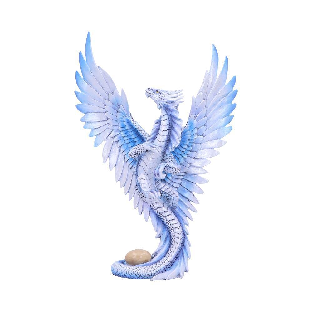 Nemesis Now Anne Stokes Age - Figura de dragón Plateado para Adultos, Color Blanco, Talla única