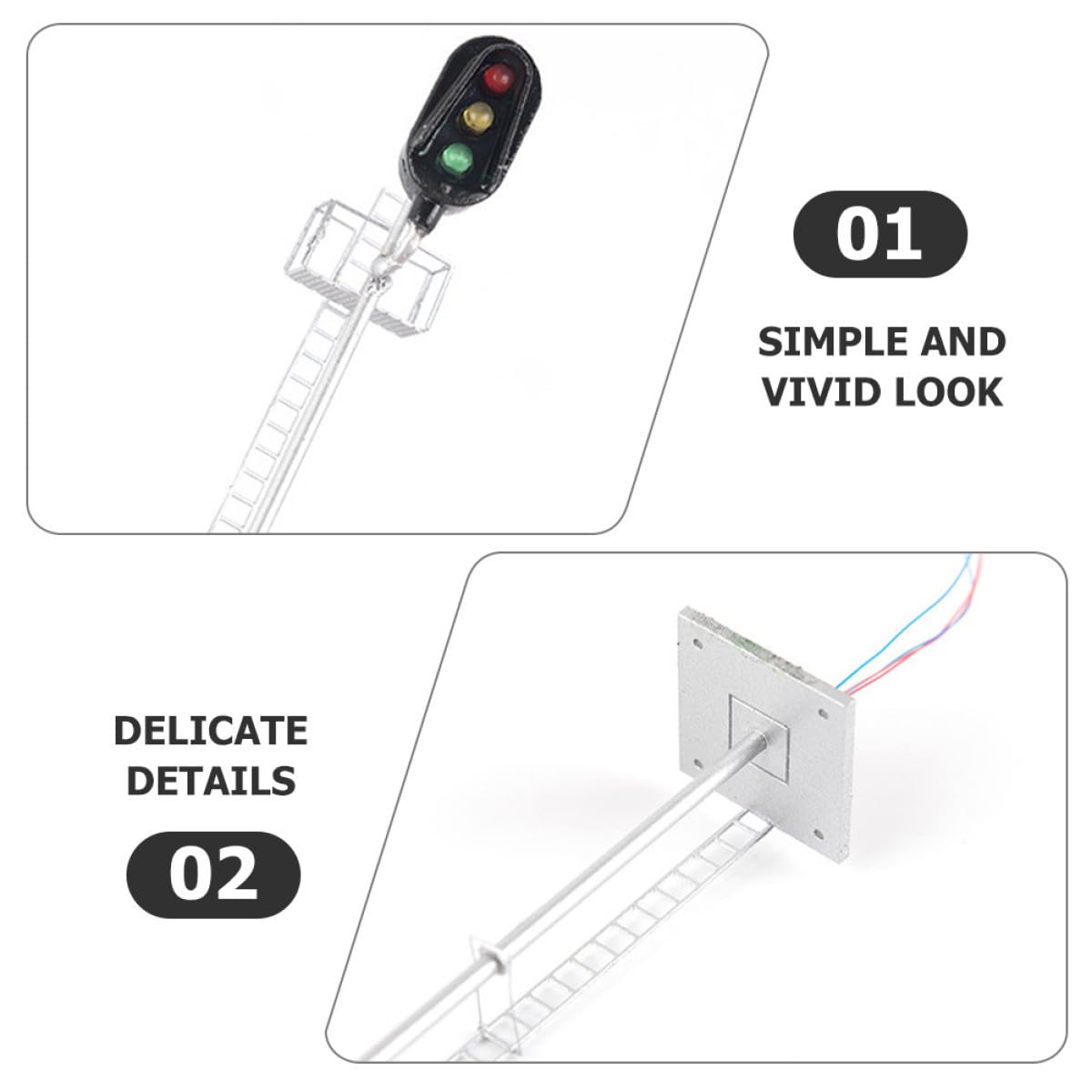 STOBOK 5pezzi Semaforico Per Modellini Treni Accessorio Decorativo Per e Realistico Per Scene Ferroviarie e Architettoniche
