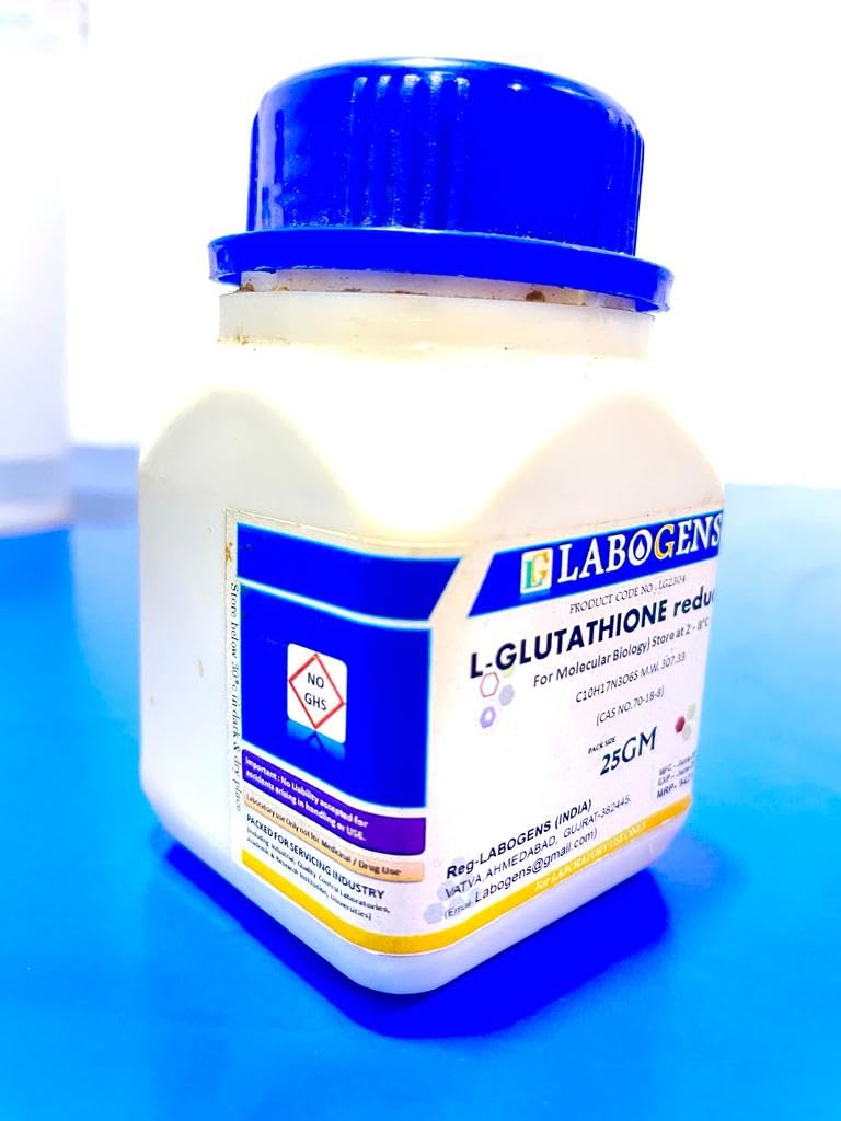 LABOGENS L-GLUTAHIONE REDUCED 25GM, (For Molecular Biology) Store at 2-8C,  Assay : Min. 99% C10H17N3O6S M.W. 307.33 : Amazon.in: Industrial &  Scientific