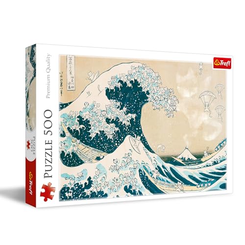 Trefl - The Great Cat Wave - Puzzle da 500 pezzi - Puzzle fai da te, intrattenimento creativo, per adulti e bambini dai 10 anni in su