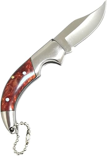 Mini cuchillo de bolsillo, mini llavero de cuchillo, cuchillo plegable para hombres y mujeres, longitud de la hoja 2 pulgadas