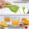 Exprimidor de limón manual: prensa de cítricos plegable y plana, exprimidor de lima de mano con mango ergonómico y colador, ahorra espacio y fácil de limpiar, para cócteles y cocina, libre de BPA (verde) 4