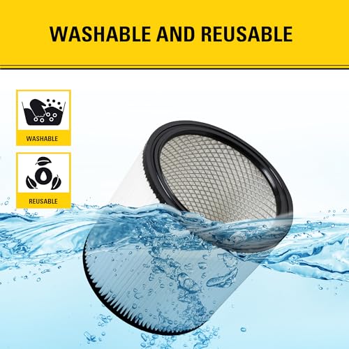 Image of STANLEY Vacuum Filter Replacement 08-2501, Fit for Most 5-18 Gallon Wet Dry Vacuum Cleaner, Compatible with SL18115, SL18115P, SL18116, SL18116P, SL18191P, SL18199P, SL18117, SL18701P-10A, SL18410P-5A