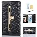 GoodPro Noble Handbag Design PU Leather Wallet Case Cover with Card Holder for Apple iPhone 5 5S Bundle with Screen Protector, Stylus and Cleaning Cloth - Black
