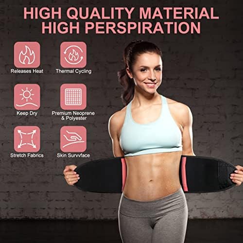 WOSTOO Waist Trainer Belt Back Brace, Waist Trainer Neoprene Sweat Belt, Back Support Belt Belly Fat Burner Fitness Trainer for Men Women Running and Workout Gym
