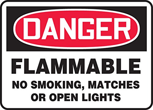 Panneau Flammable NO Smoking pour sécuriser un garage ou un atelier privé