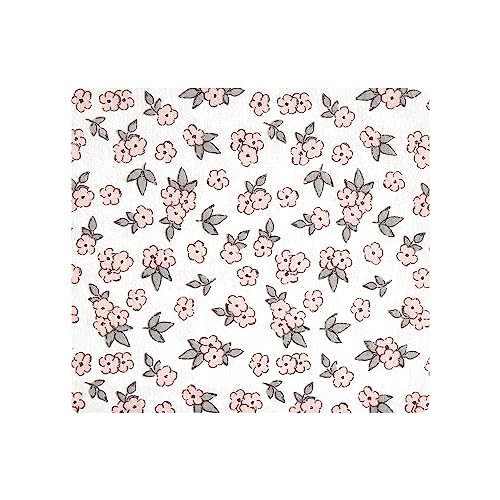 Image of Hudson Baby Unisex Baby Cotton Poly Flannel Receiving Blankets Bundle, Wild Forest Pink, One Size