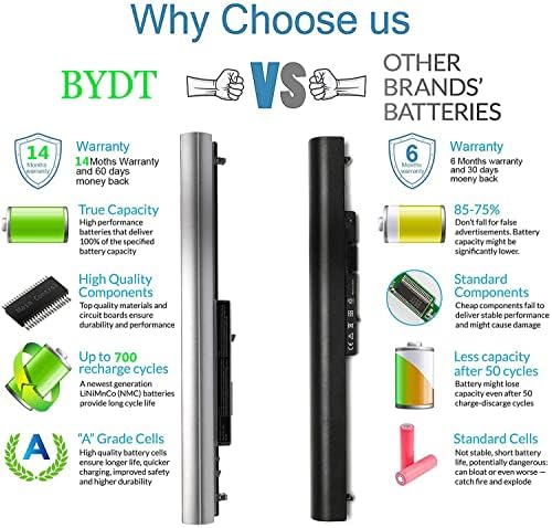 BYDT LA04 LA04DF Laptop Battery 728460-001 HSTNN-YB5M for HP Pavilion 15-N013SA 15-N097SA 15-N032SA 15-N096SA 15-N065SA 15-N070SA, TPN-Q129 -Q130 -Q132,F3B96AA,HSTNN-Y5BV HSTNN-UB5N 14.8V 41Wh