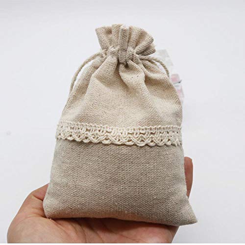 Aober 5 stks Natuurlijke Katoenen Zakken Gunst Trekkoord Gift Bag Pouches Sieraden Cosmetica Snoep Geschenken Verpakking… - Afbeelding 5
