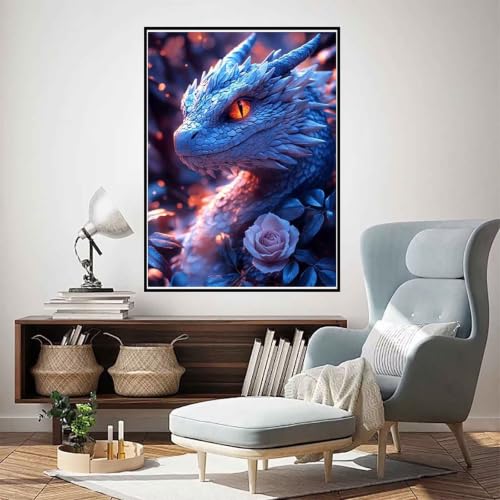 Peinture Diamant Adulte Grand Format Dragon Activité Anti-Stress