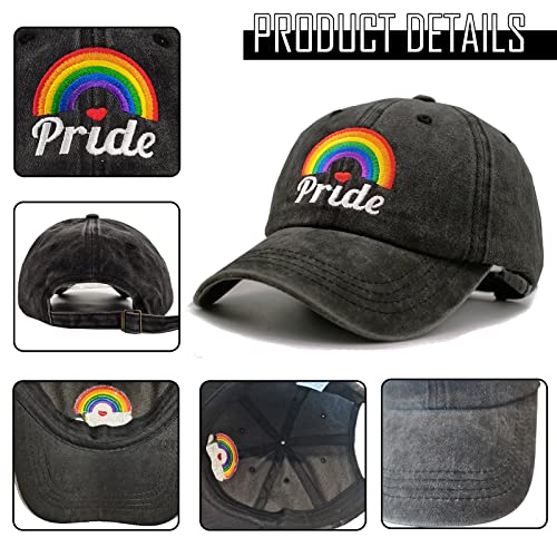 Rainbow Pride Hat For Men Women Lgbt Baseball Cap Adjustable Vintage Baseball Hats Unisex Washable Pride Baseball Hat #TOP4