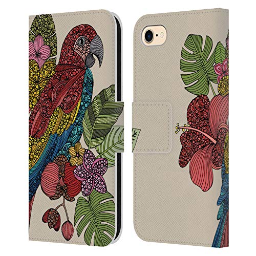 Housse iPhone 7/8/SE avec porte-carte et support vidéo Valentina Perroquet