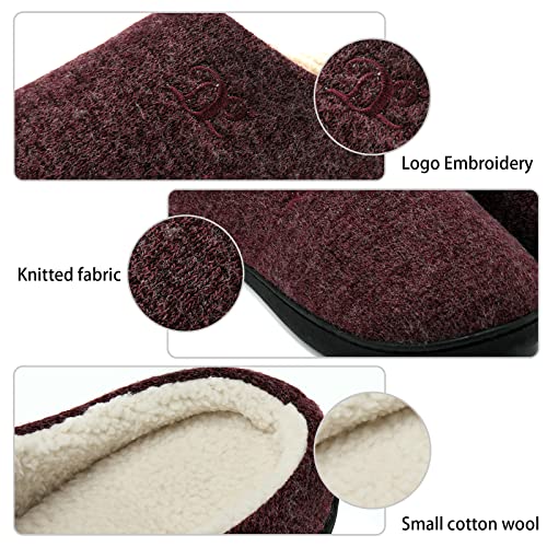Image of DL Womens Memory Foam Slippers, Cozy Slip on House Slippers for Women Indoor Outdoor, Comfy Women's Bedroom Slippers Warm Soft Flannel Lining Home Slippers Size 5-12 Purple Blue Pink Grey Navy Black