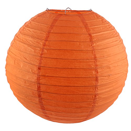 Ruilogod Paper Family Party Ball Shape Handmade DIY Hanging Lantern 16 Inch Dia Orange (id: 59a 580 e2c ae9 fb2