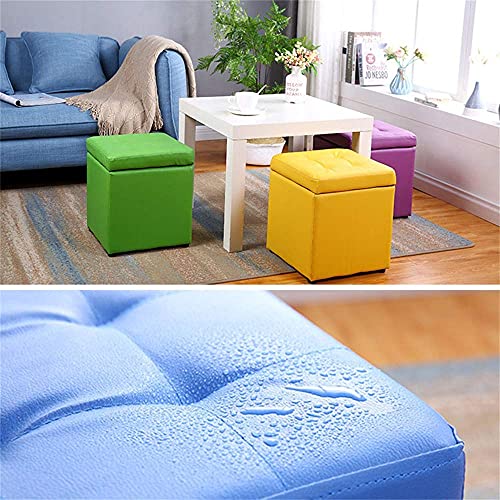 Pouf cube en cuir : optimisez vos petits espaces avec rangement - 6