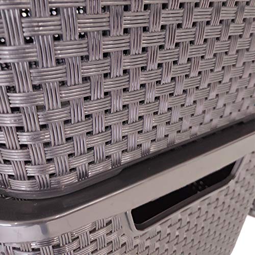 Novo Kit 6 Caixas Organizadoras Rattan 20 Litros 42x29,5x20cm…