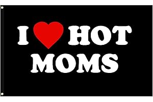 Hilariously Humorous 'I Heart Hot Moms' Flag: A Banner for Chuckles