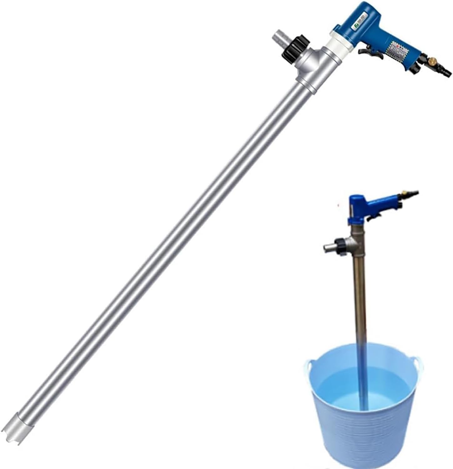 Bomba Neumática Para Bidones De Aceite, Bomba Manual De Acero Inoxidable, 95 Cm De Longitud, Para El Transporte De Diésel, Aceite De Motor, Aceite Hidráulico, Diésel, Gasolina.