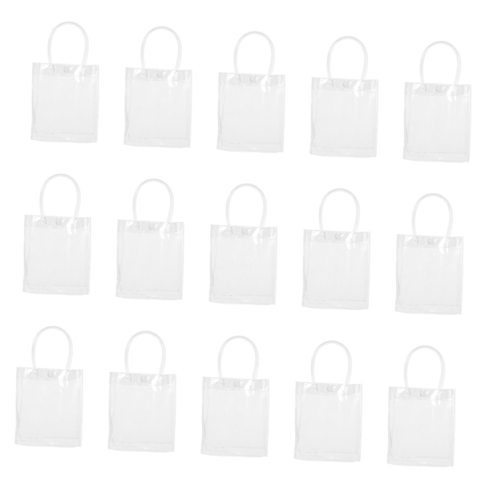 40 sacs transparents avec poignées pour boutiques et cadeaux
