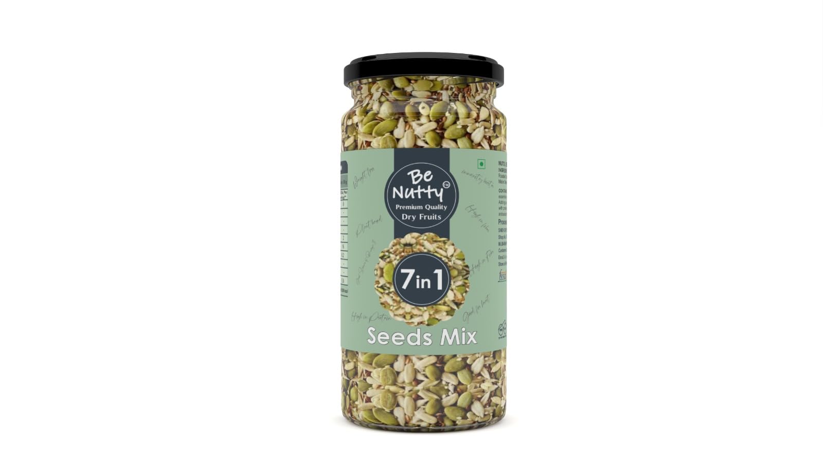 Be Nutty Roasted Seeds Mix 7 in 1 | Fasting Diet Food For Glowing Skin Natural Low Calories Weight Loss Diet Snack with Antioxidant-Rich Tasty and Healthy Snack | Gluten Free, Vegan, No Preservatives, Keto Friendly Seeds Mix| Dry seeds (Pumpkin | Wat (B0CWP7888Q) Amazon Price History, Amazon Price Tracker