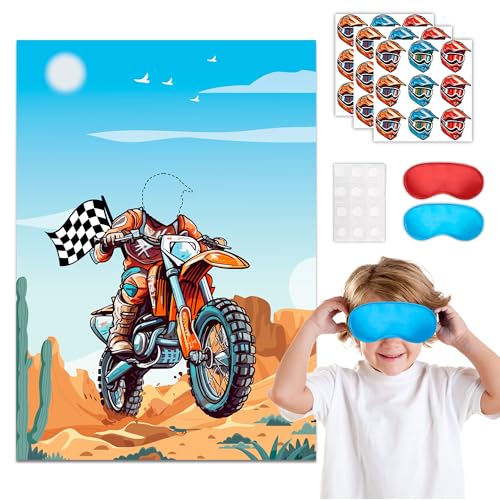 Dirt Bike Party Games, 7 Pcs Motocross Party Game...