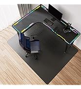 TITIROBA Chair Mat, Floor Protection Mat, Gaming Chair Mat, PVC Mat, Scratch Prevention, Suitable for Chairs, Desks, Floors, Floor Heating, Soundproofing, Anti-Slip, Double-Sided Tape