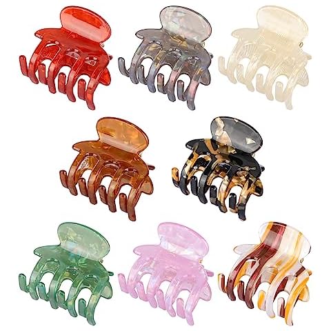 HAYHOI 8PCS Marble Hair Claw Clips Cover
