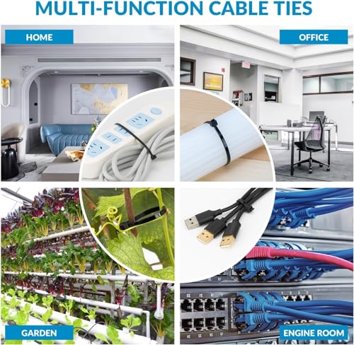 Image of XINGO 1000 PCS Red Zip Ties 8 Inch, 60 LBS Tensile Strength, Self-Locking Nylon Plastic Nylon PA66 Wire Ties for Indoor and Outdoor Use
