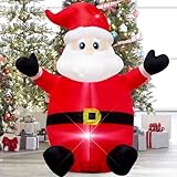 4 Foot Christmas Inflatable Santa Claus Outdoor Yard Decorations,Indoor Blow up Santa for Christmas Decorations- WM-02