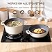 Ammeloo 8-Piece Non Stick Stock Pot with Lid, Ceramic Cooking Pot Set, 4.5 Qt All-in-One Non Toxic Soup Pot for All Stoves, Easy to Clean & Dishwasher Safe, Oven Safe, Induction Ready, PFOA PFAS Free