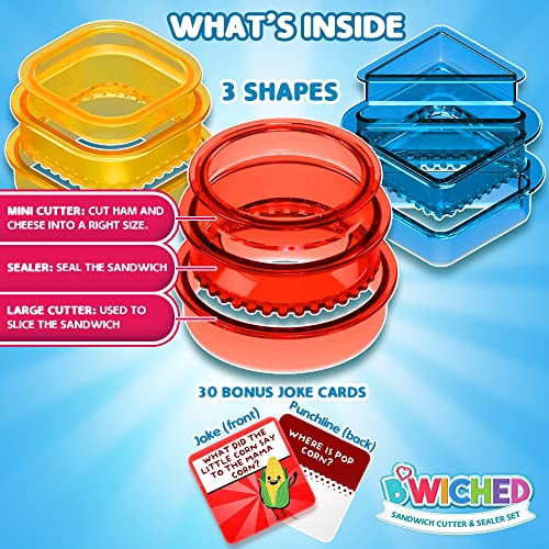 Savoychef Sandwich Cutter And Sealer - Uncrustables Sandwich Maker - Cut And Seal - Great For Lunchbox And Bento Box - Boys And Girls Kids Lunch - Circle, Square, Triangles #TOP4