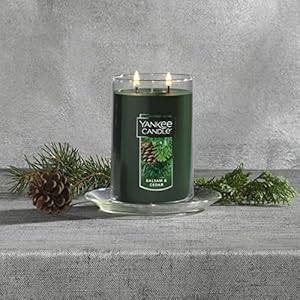 Yankee Candle Balsam & Cedar Scented, Classic Large 22oz Dual-Wick Tumbler Candle, Over 75 Hours Burn Time, Ideal for Holiday Season & Gifting Yankee Candle Balsam Cedar Scented Classic Large 22oz Dual Wick Tumbler Candle Over 75 Hours Burn Time Ideal for Holiday Season Gifting