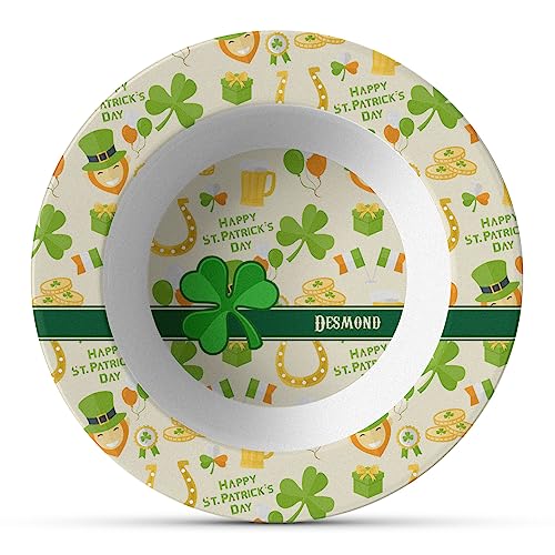 Personalized St. Patrick's Day Plastic Bowl - Microwave Safe - Composite Polymer