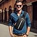 MOSISO Sling Bag RFID Crossbody Sling Backpack for Women Men, Anti Theft Travel Hiking Daypack with Front Mesh Pocket One Shoulder Chest Bag, Black