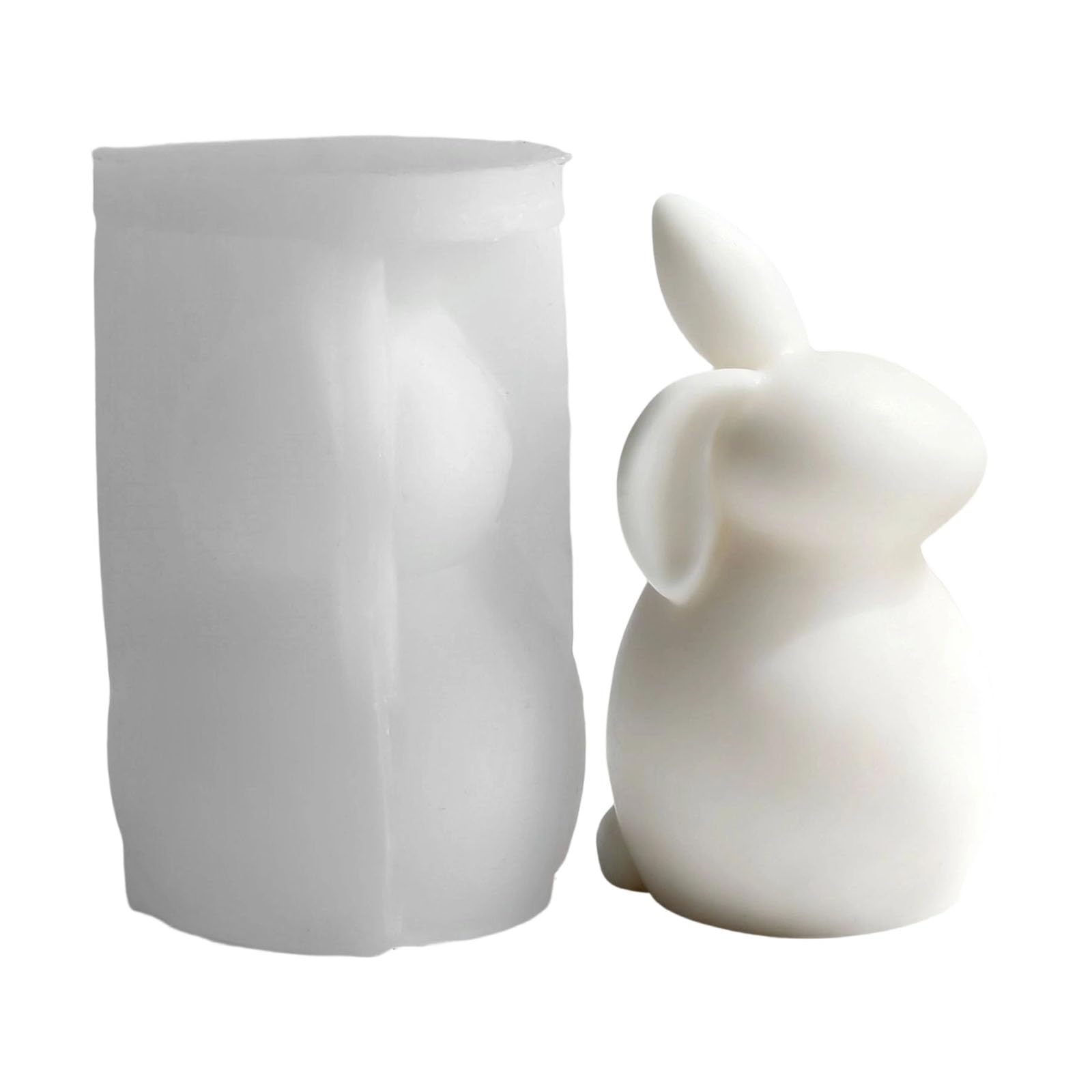 Snorvixre Rabbits Shaped Silicone Easy Cleaning Detailed Easters Making Supplies Easters Rabbits Silicone