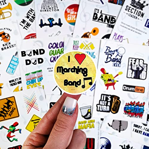 100Pcs Marching Band Stickers and Laptop Decals - Drummer Gifts, Marching Band Stuff, Marching Band Game, Marching Band Figures, Marching Band Lanyards, Pins, Marching Band Accessories