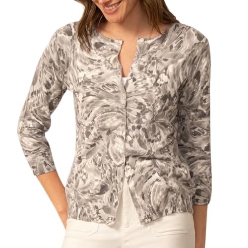 Image of Butterfly Print Cardigan with Buttons by Cable & Gauge