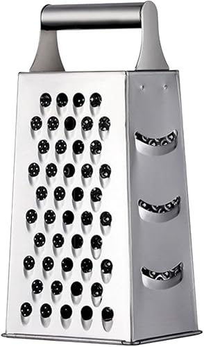 Rallador multifunción de acero inoxidable con mango antideslizante, triturador versátil de verduras y frutas para cortar y rallar fácilmente la