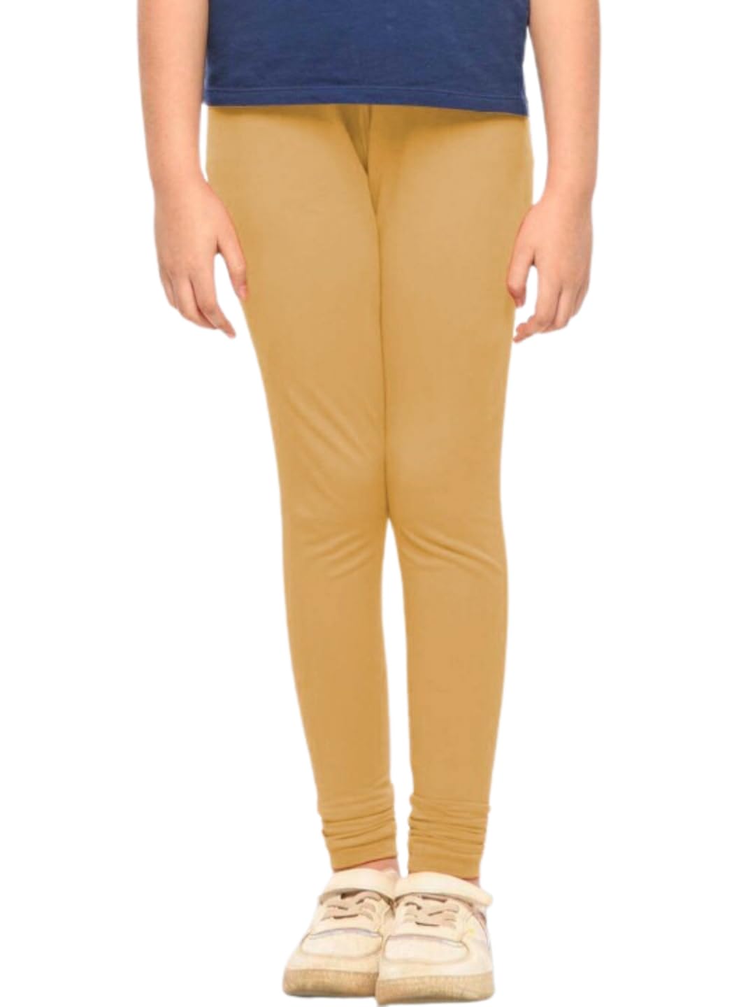 SHIVAYA Casual Regular Fit Plain Cotton Churidar Length Legging for Girls