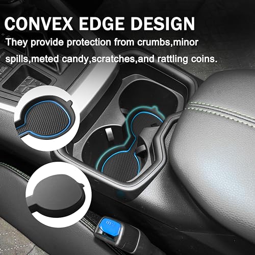 Inserto de portavasos 3D para Toyota Rav4 2 piezas azul miniatura 4