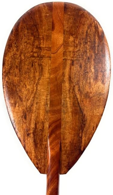 Tikimaster Rich Tone Koa Outrigger Paddle 50 inch with T-Handle - Made in Hawaii | #koa7321