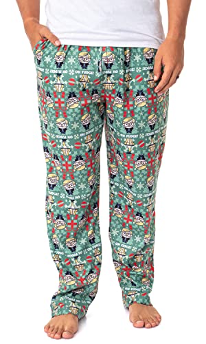 INTIMO A Christmas Story Mens' Chibi Ralphie Oh Fudge! Leg Lamp Sleep Pajama Pants