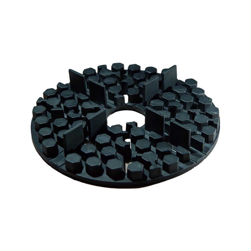 Sanpro 100 x Gummi Plattenlager | 2 mm Fugenbreite | Stelzlager für Terrassenplatten stapelbar von 10-30 mm | Teilbar in vollwertige Randstücke und Ecken | Made in Germany