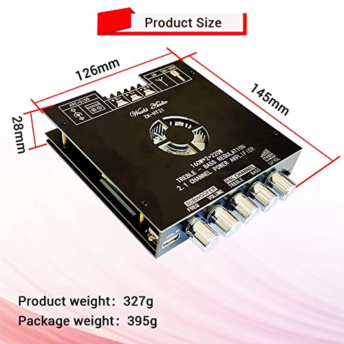 Baglaum MóDulo Amplificador Digital Bluetooth 2.1-Channel TDA7498E Subwoofer de Alto e Baixo, Placa