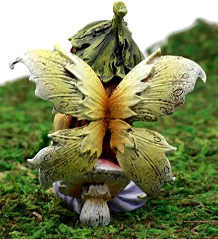 Miniatura 3 de Ebros Gift Figura de hadas encantada para jardín de hadas amarillas, flores de dalia de 3 pulgadas de alto, ideas de hadas en miniatura para tu