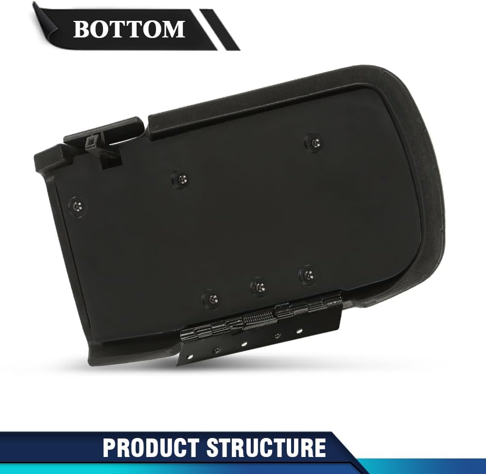 PIT66 Center Console Lid Armrest Door Compatible with Chevy Camaro Pontiac Firebird 1997-2002 Black 10423155, 10273748