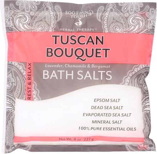 Soothing Touch Tuscan Bouquet Bath Salts Pouch, Floral, 8 Oz